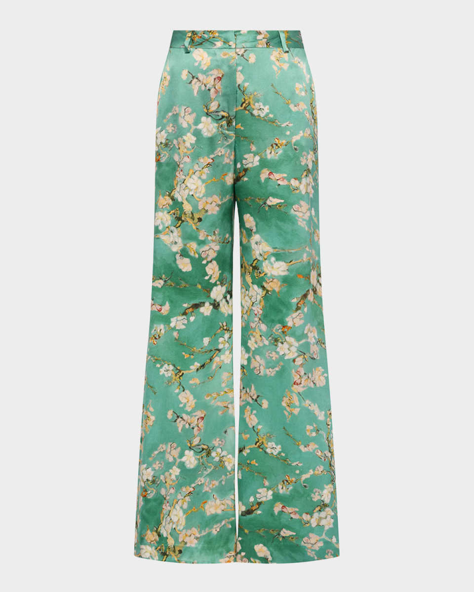 Cherry Blossom Pilar Wide-Leg Pants